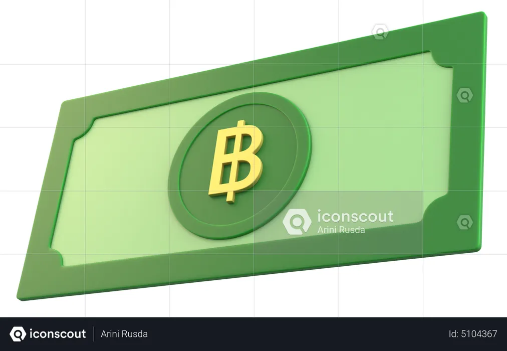 Thailand Baht Money  3D Icon