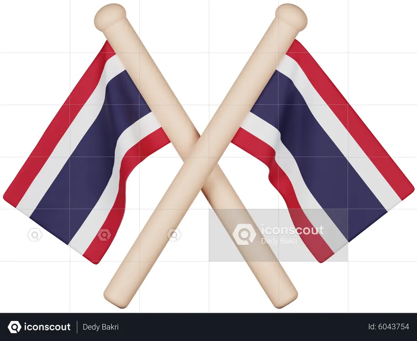 Thailand Flag Flag 3D Icon