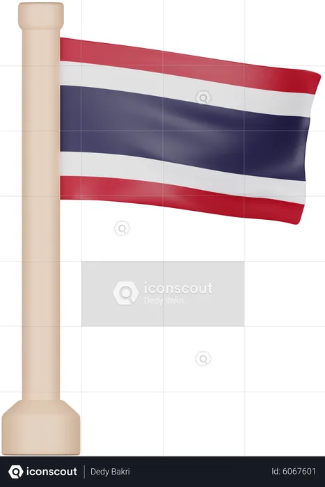 Thailand Flag Flag 3D Icon