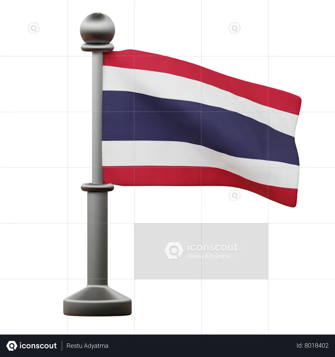 Thailand Flag Flag 3D Icon