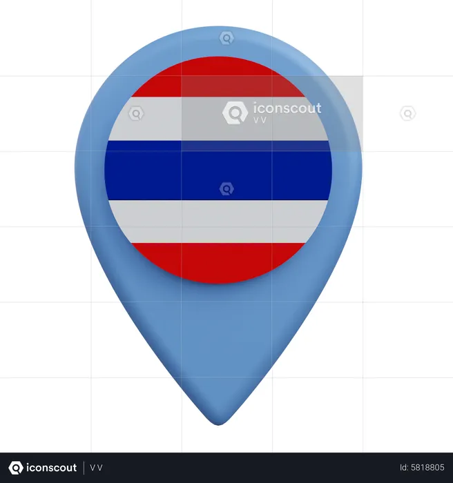 Thailand Location  3D Icon