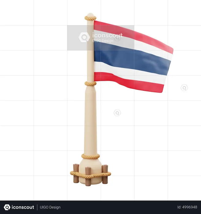 Thailland Flag  3D Icon