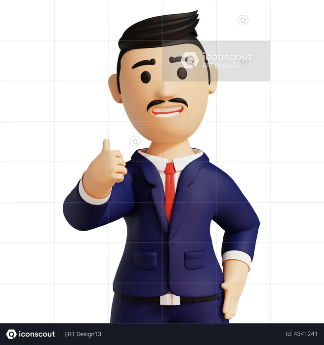 Thank You by businessman  3D Illustration
