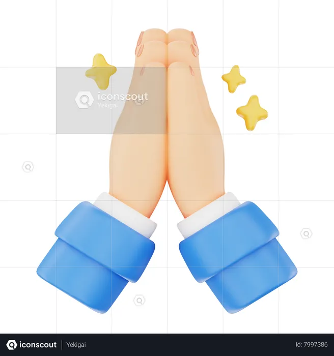 Thank You Hand Gesture  3D Icon