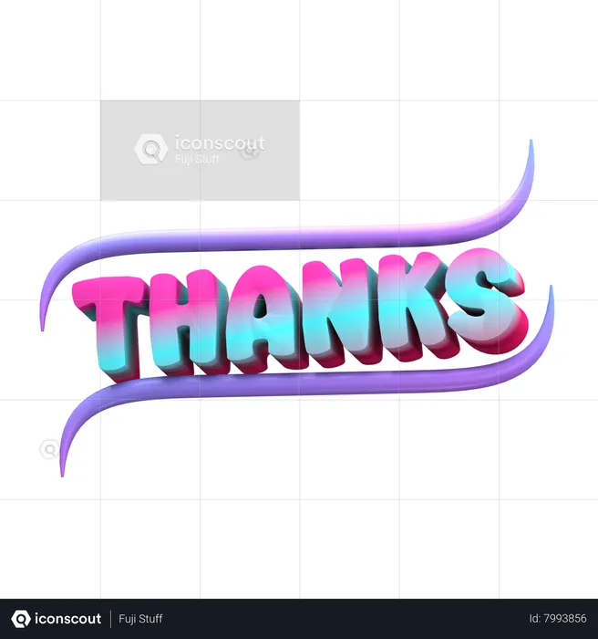 Thanks  3D Icon