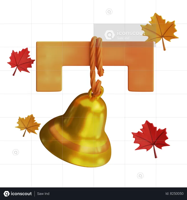 Thanksgiving Bell  3D Icon