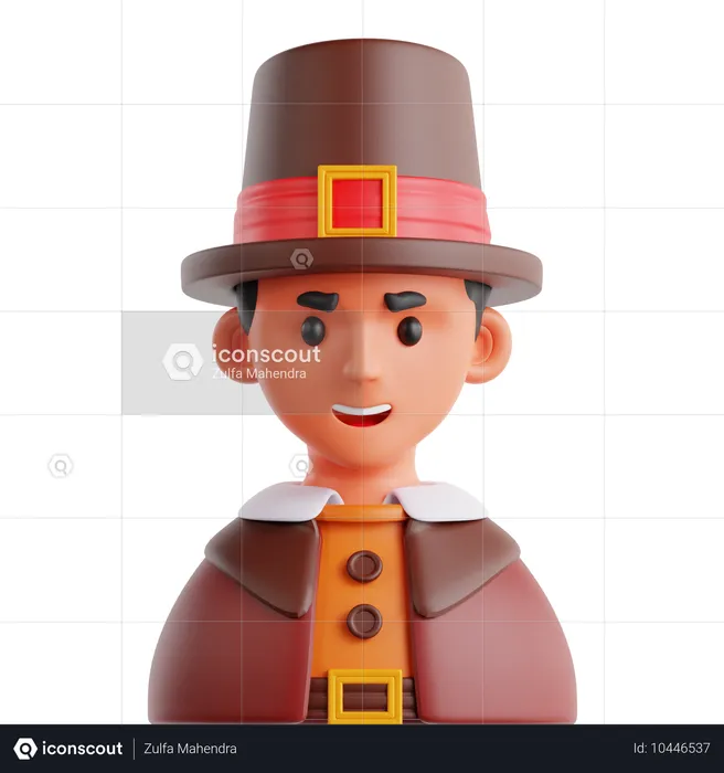 Thanksgiving Boy  3D Icon