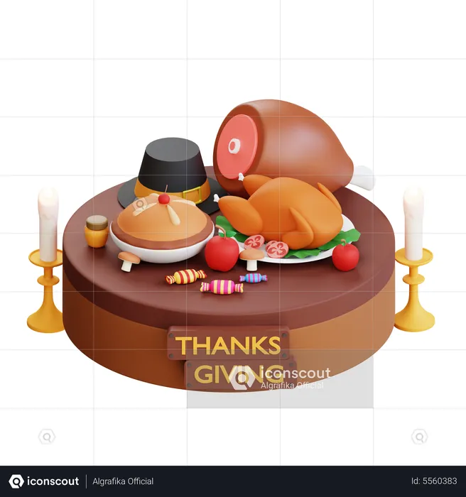Thanksgiving Food  3D Icon