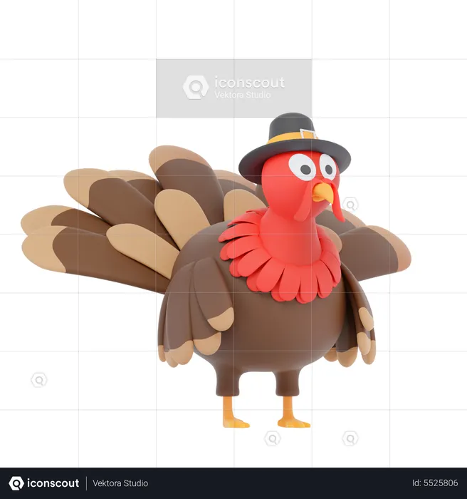 Thanksgiving Turkey  3D Icon