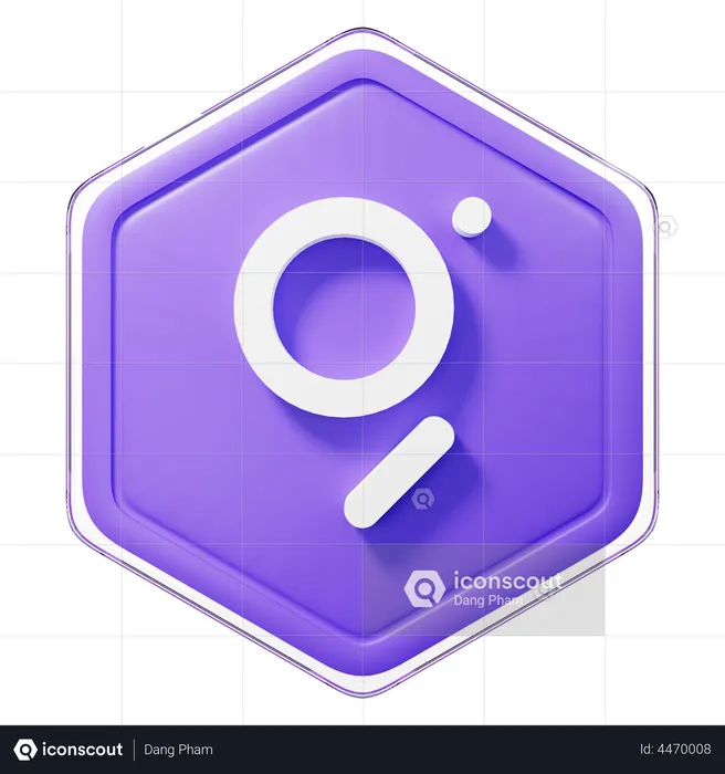 The Graph (GRT) Badge  3D Illustration