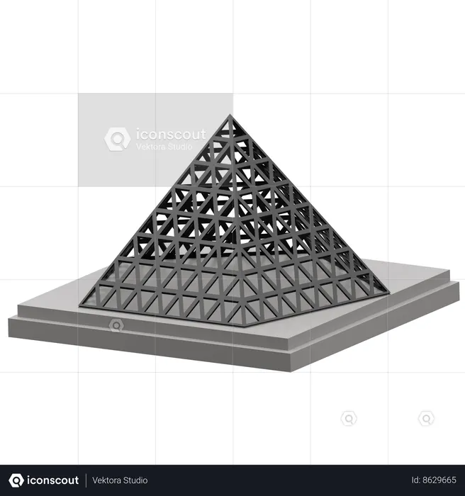 The Louvre Museum  3D Icon