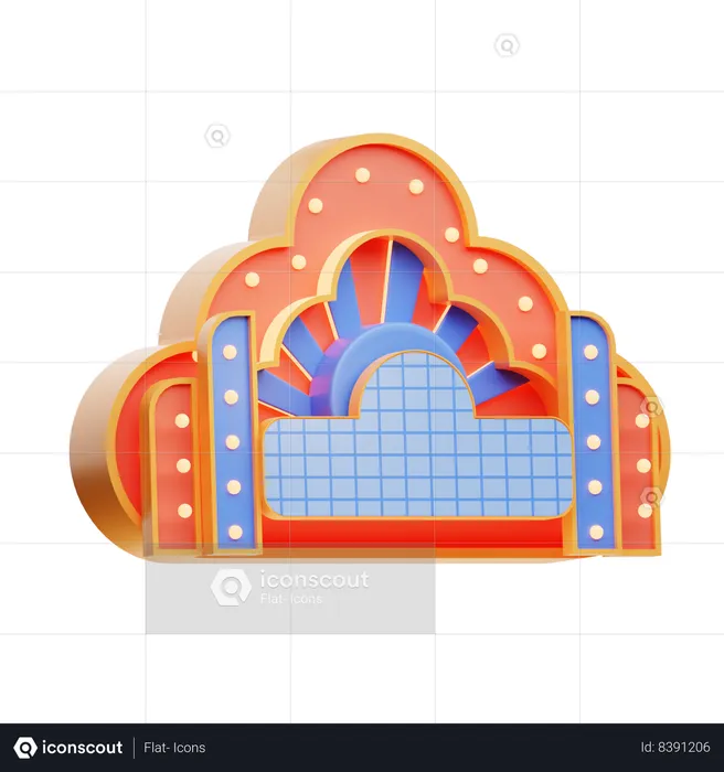 Theater Marquee  3D Icon