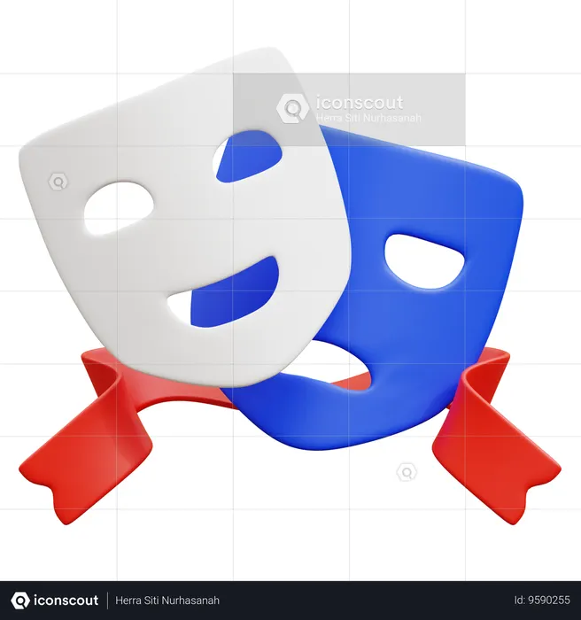 Theater Masks  3D Icon
