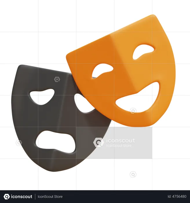 Theater Masks  3D Icon