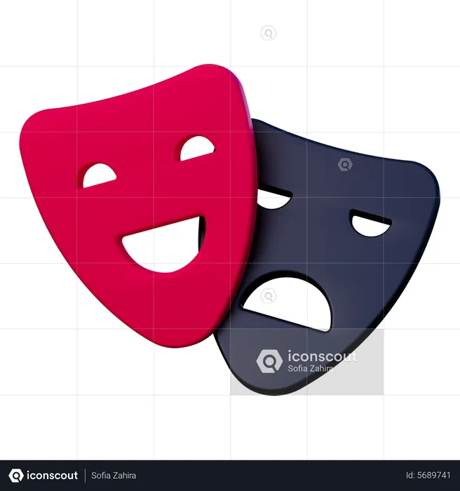 Theater Masks  3D Icon