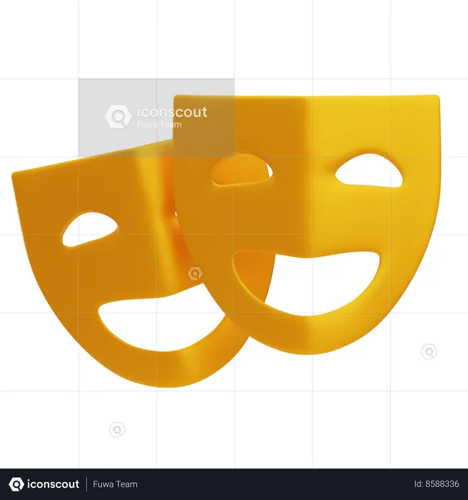 Theatre Mask  3D Icon