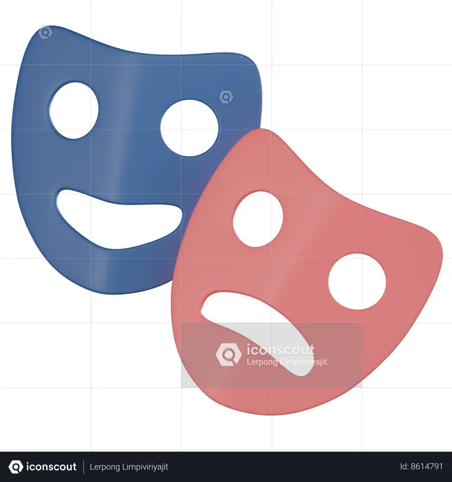 Theatre Masks  3D Icon