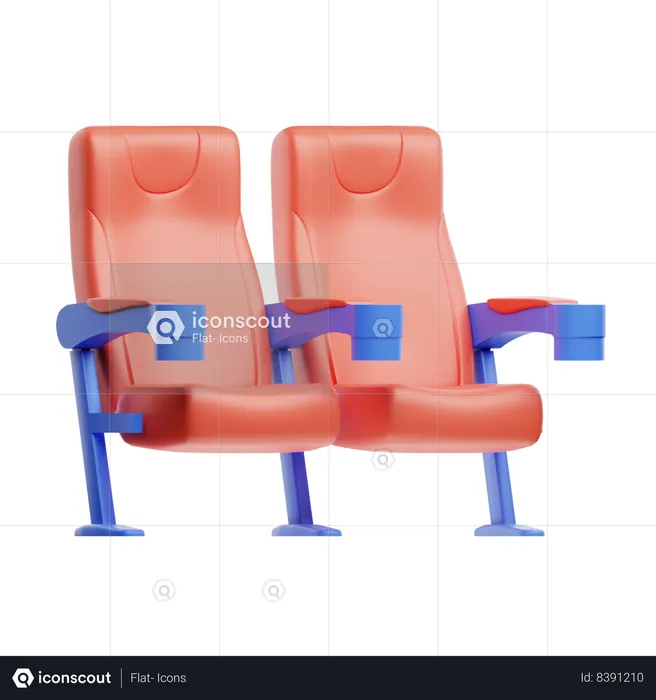 Theatre Seats  3D Icon