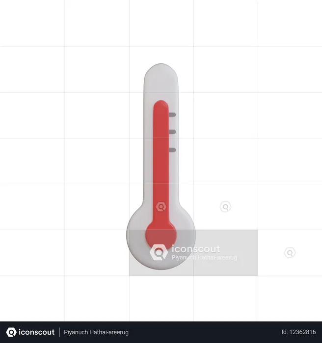 온도계  3D Icon