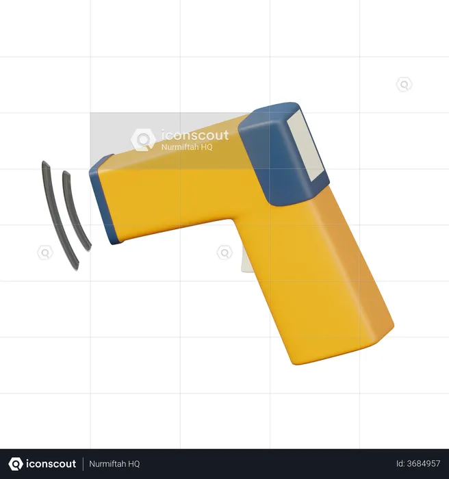 Thermometer Gun  3D Illustration