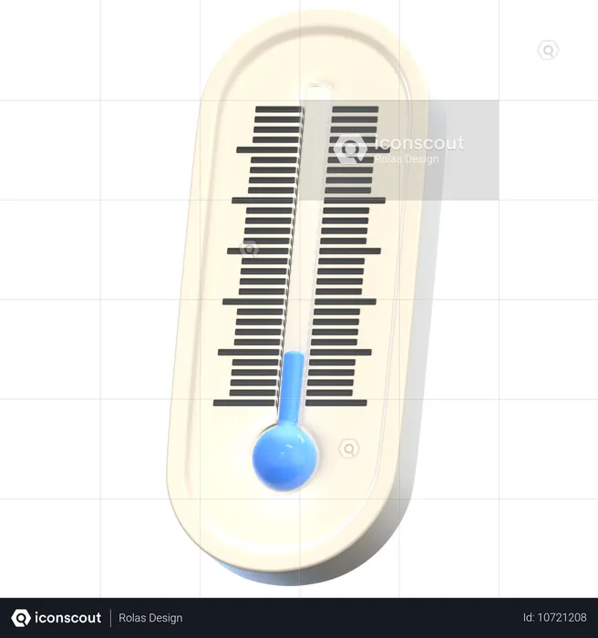 温度計が低い  3D Icon