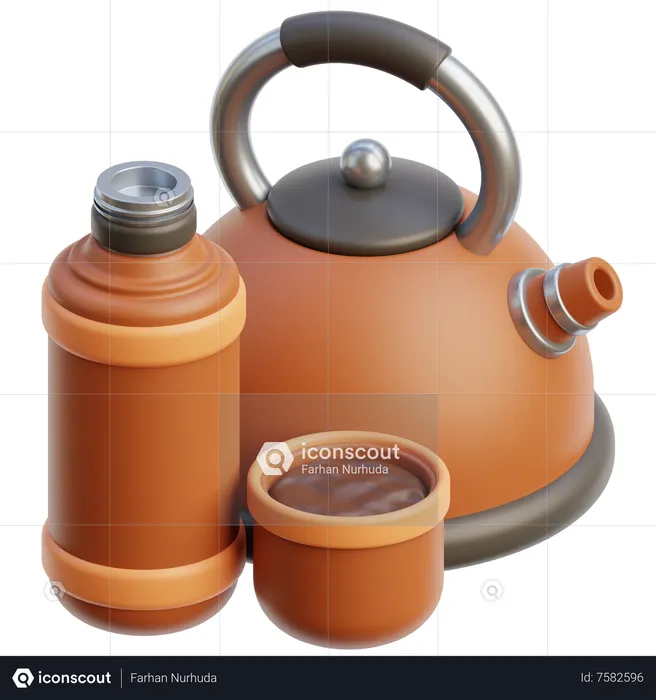 Thermos And Kettle  3D Icon