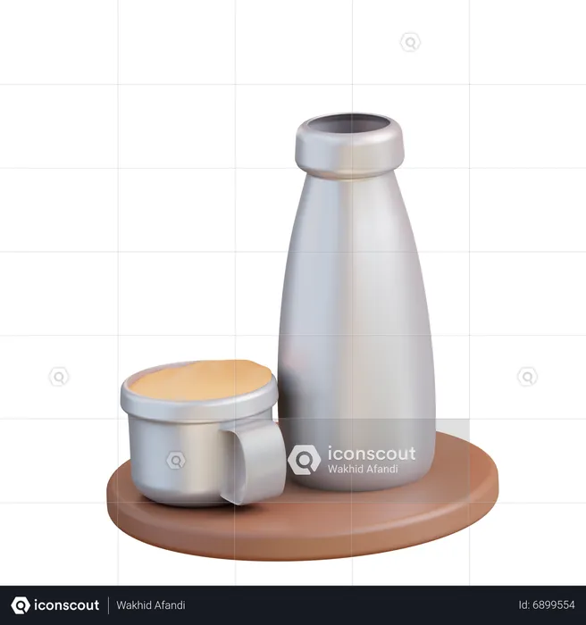 Thermos And Mug  3D Icon