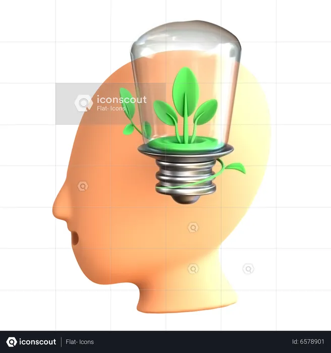 Think Green  3D Icon