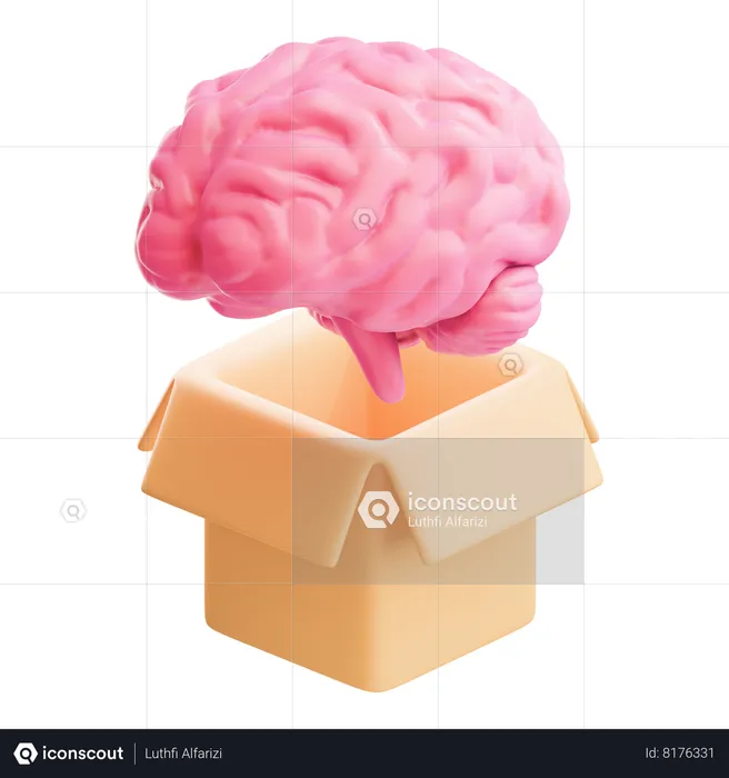 Think Out Of The Box  3D Icon