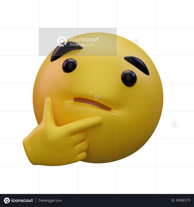 Thinking Emoji 3D Icon