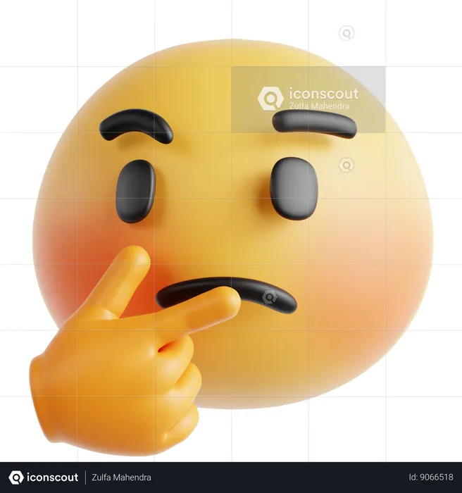 Thinking Emoji Emoji 3D Icon