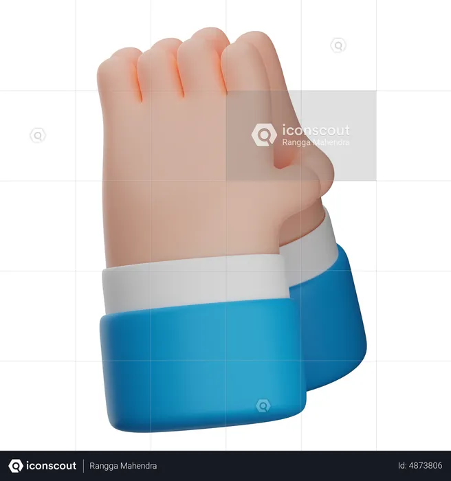 Thinking Hand Gesture  3D Icon