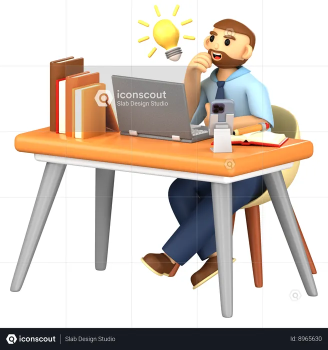 Thinking Idea  3D Icon