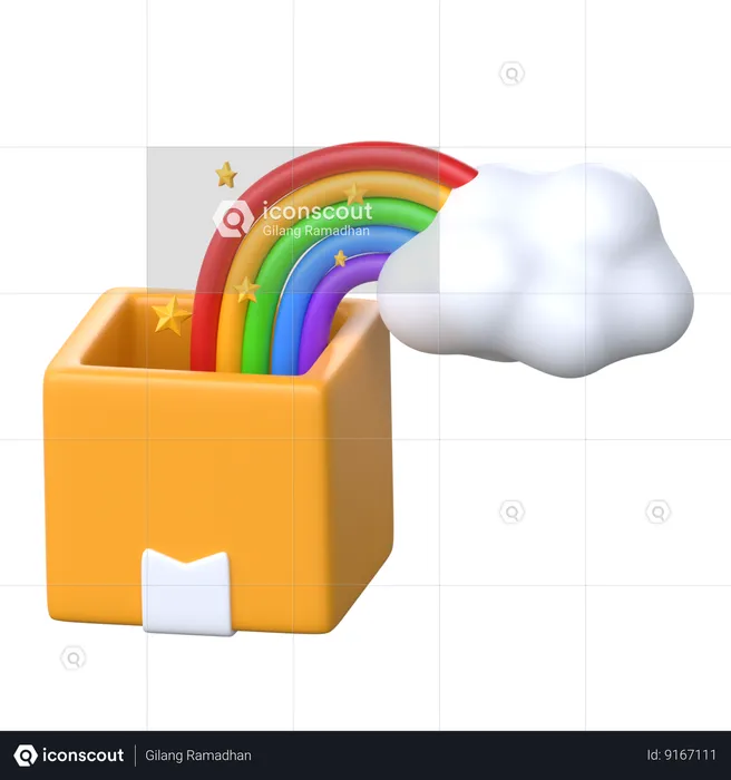 Thinking outside the box  3D Icon