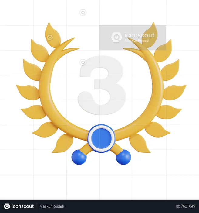 Third Place Achievement  3D Icon