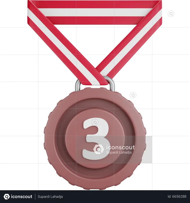 Third Place Medal  3D Icon