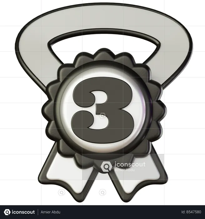 Third Position Medal  3D Icon