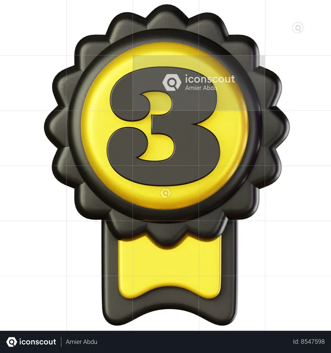 Third Position Medal  3D Icon