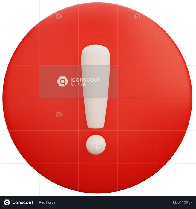 Threat Sign  3D Icon
