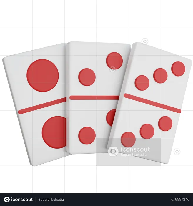 Three Domino Dices  3D Icon