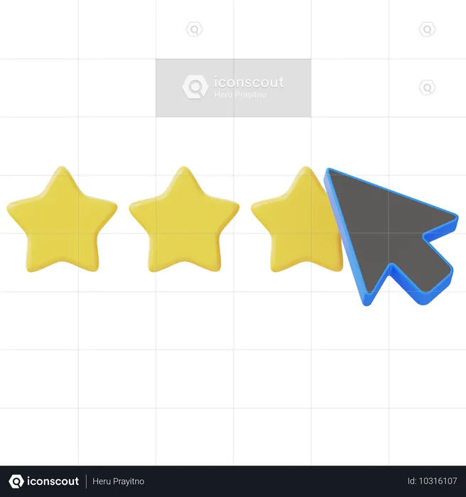 Three Rating  3D Icon