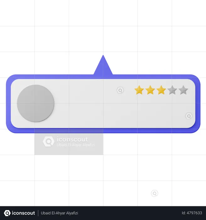 Three Star Rating  3D Illustration