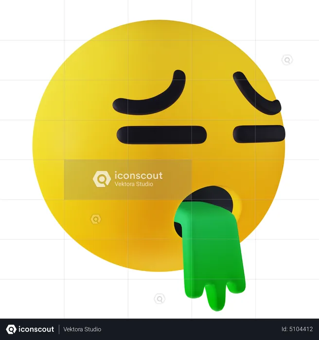 Throw Up Emoji 3D Icon