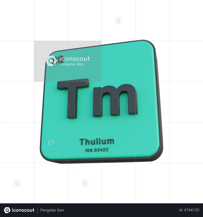 Thulium  3D Illustration