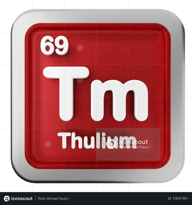 Thulium Periodic Table  3D Icon