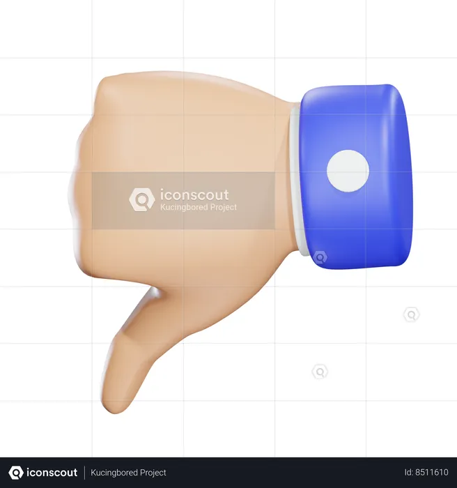 Thumb Down Emoji 3D Icon