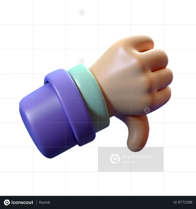 Thumb down Emoji 3D Icon