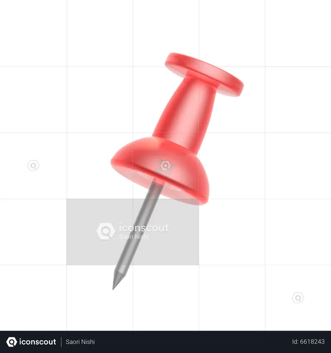 Thumb Pin  3D Icon