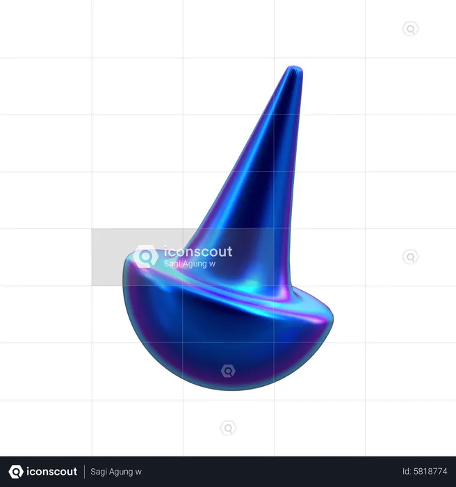 Thumb Pin Shape  3D Icon