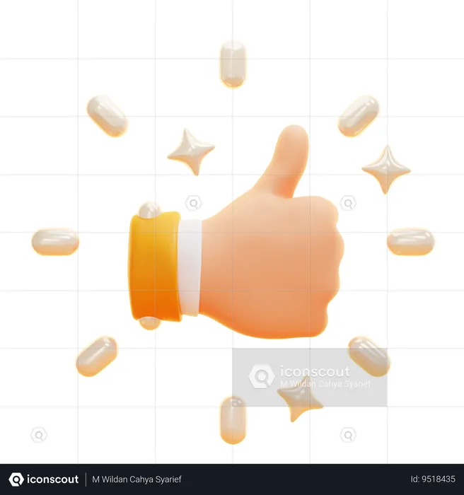 THUMB UP  3D Icon